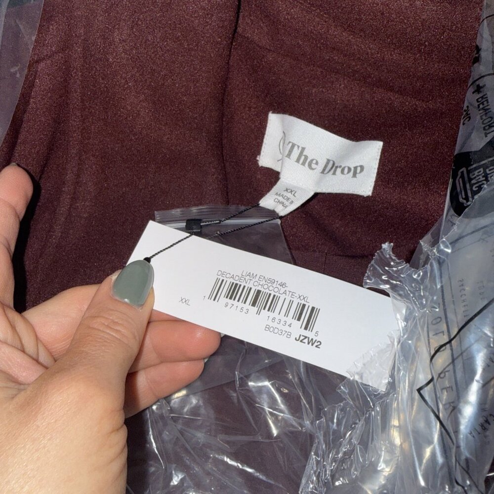 The Drop Liam Oversized Long Coat Decadent Chocolate 2XL NEW Lined Jacket - Picture 5 of 5